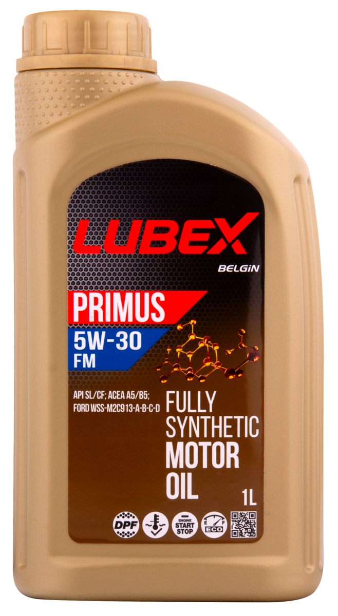 L034-1315-1201 LUBEX Синт-ое моторное масло PRIMUS FM 5W-30 CF/SL A5/B5 (1л)