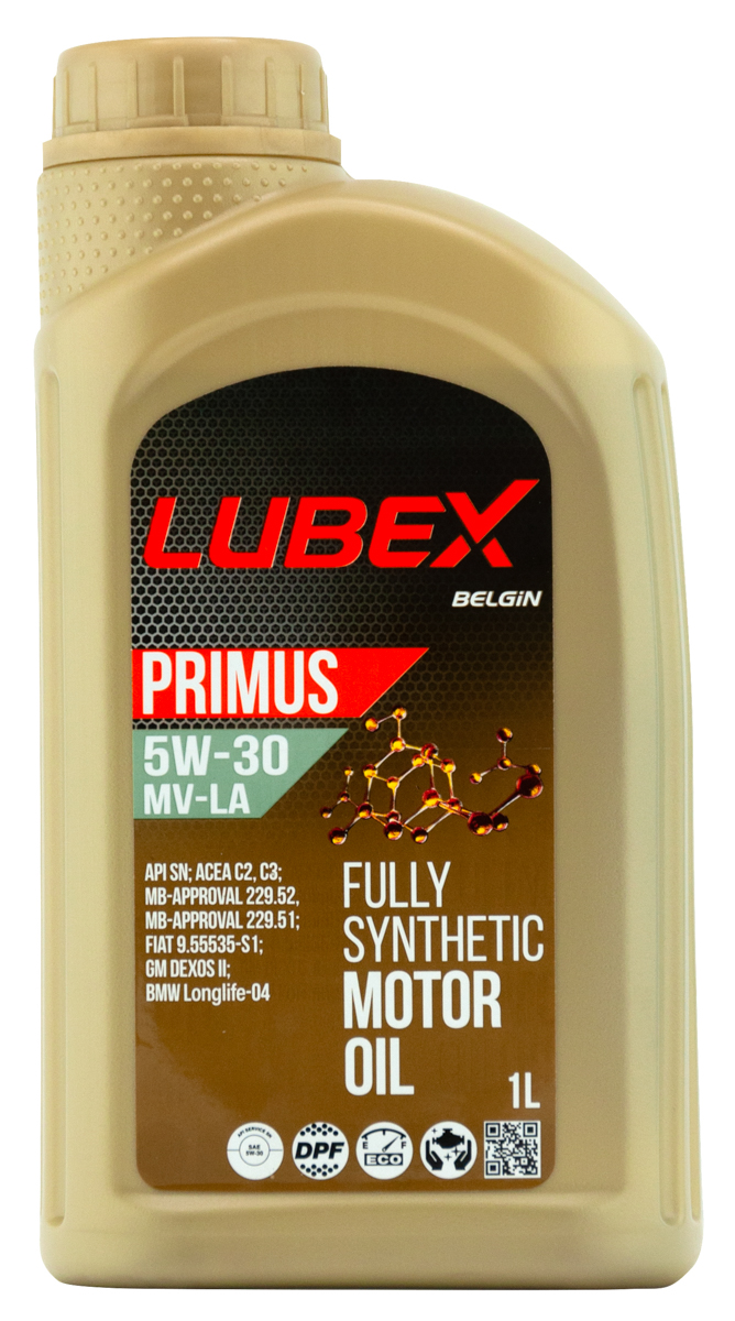 L034-1319-1201 LUBEX Синт. моторное масло PRIMUS MV-LA 5W-30 SN C2/C3 (1л)
