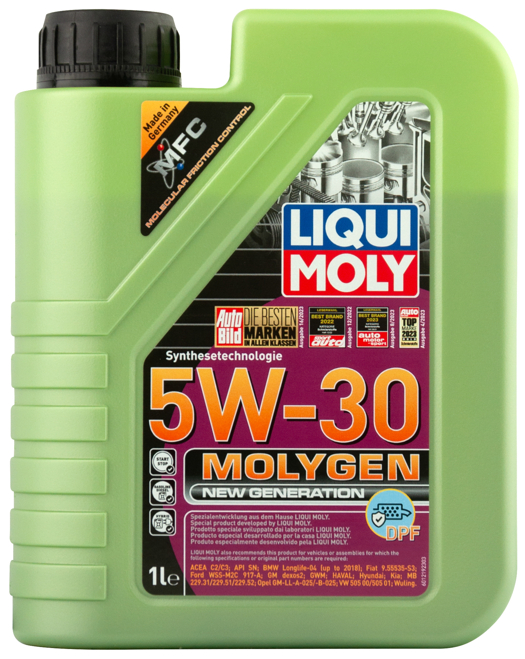 LM 21224 Синтетическое моторное масло Molygen New Generation DPF 5W-30 1л